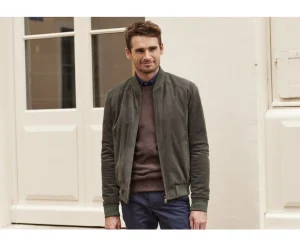 Bexley Blousons & Vestes Cuir*Blouson Homme Cuir Sean Ii Vert Fonce