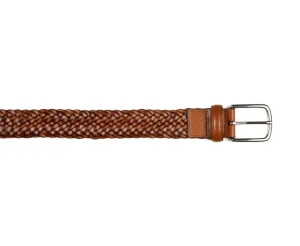 Bexley Ceintures*Ceinture En Cuir Tressee Homme Northgate Silver Gold Patine