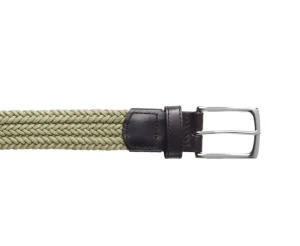 Bexley Ceintures*Ceinture Fine En Cuir Tressee Kaki Clair Pour Homme Norwood Silver Coton Kaki Clair