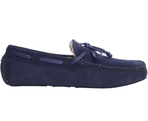 Bexley Autres Accessoires*Chaussons Homme Croute De Velours Marine