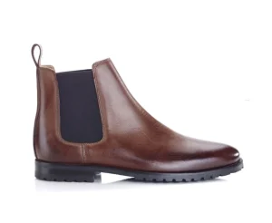 Bexley Boots & Bottines*Chelsea Boots Semelle Gomme Avec Talon Bottier Bentfield Gomme | Chocolat Patine