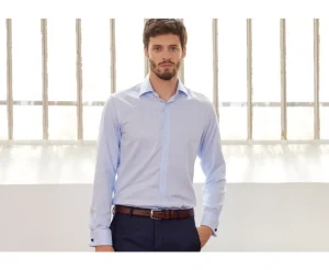 Bexley Chemises Formelles*Chemise A Boutons De Manchettes Paolo Bleu Pale