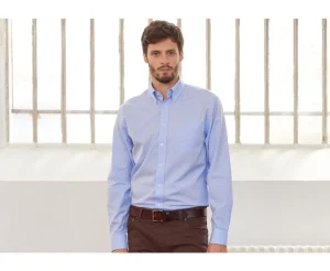 Bexley Chemises Formelles*Chemise Coton - Col Americain Tommy Bleu Ciel