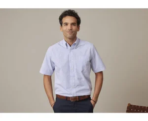 Bexley Chemises À Carreaux*Chemise Coton Blanche A Petits Carreaux Bleu Ocean Tim Mc Bleu Ocean Et Blanc