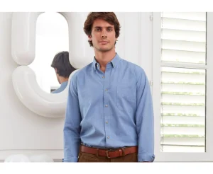 Bexley Chemises Flanelle & Velours*Chemise Flanelle Poche Poitrine Alexander Bleu Chine
