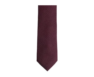 Bexley Cravates, Noeuds Papillon & Pochettes*Cravate Homme Soie Bordeaux Et Blanc