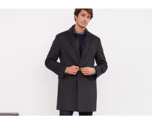 Bexley Manteaux & Trenchs*Manteau Homme Laine Cachemire Hiver Honore Ii Gris Anthracite