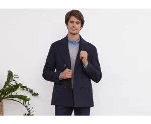 Bexley Manteaux & Trenchs*Manteau Homme Type Caban Gaelan Marine